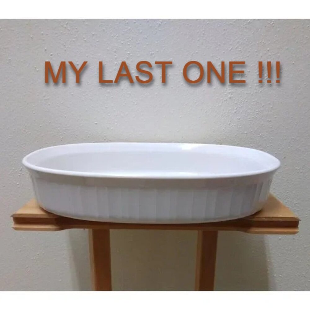 Vintage CorningWare F-6-B French White Casserole Baking Dish